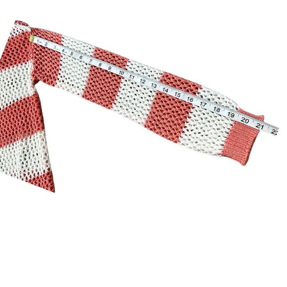 Medium Striped Loose knit open front cover up sweater - Picture 8 of 8